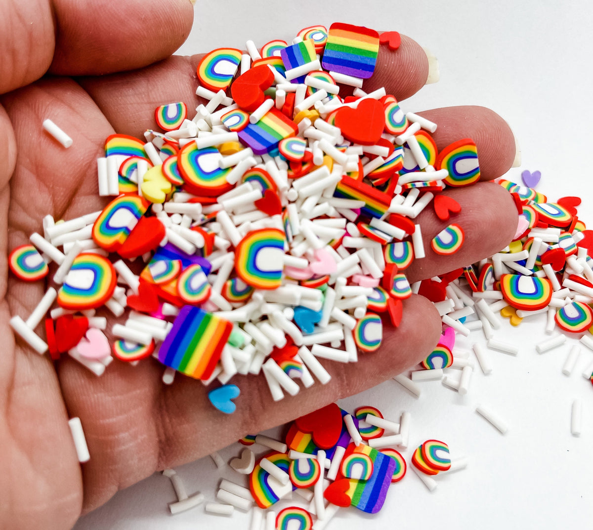  50g Vibrant Rainbow Fake Sprinkles Clay Sprinkle for