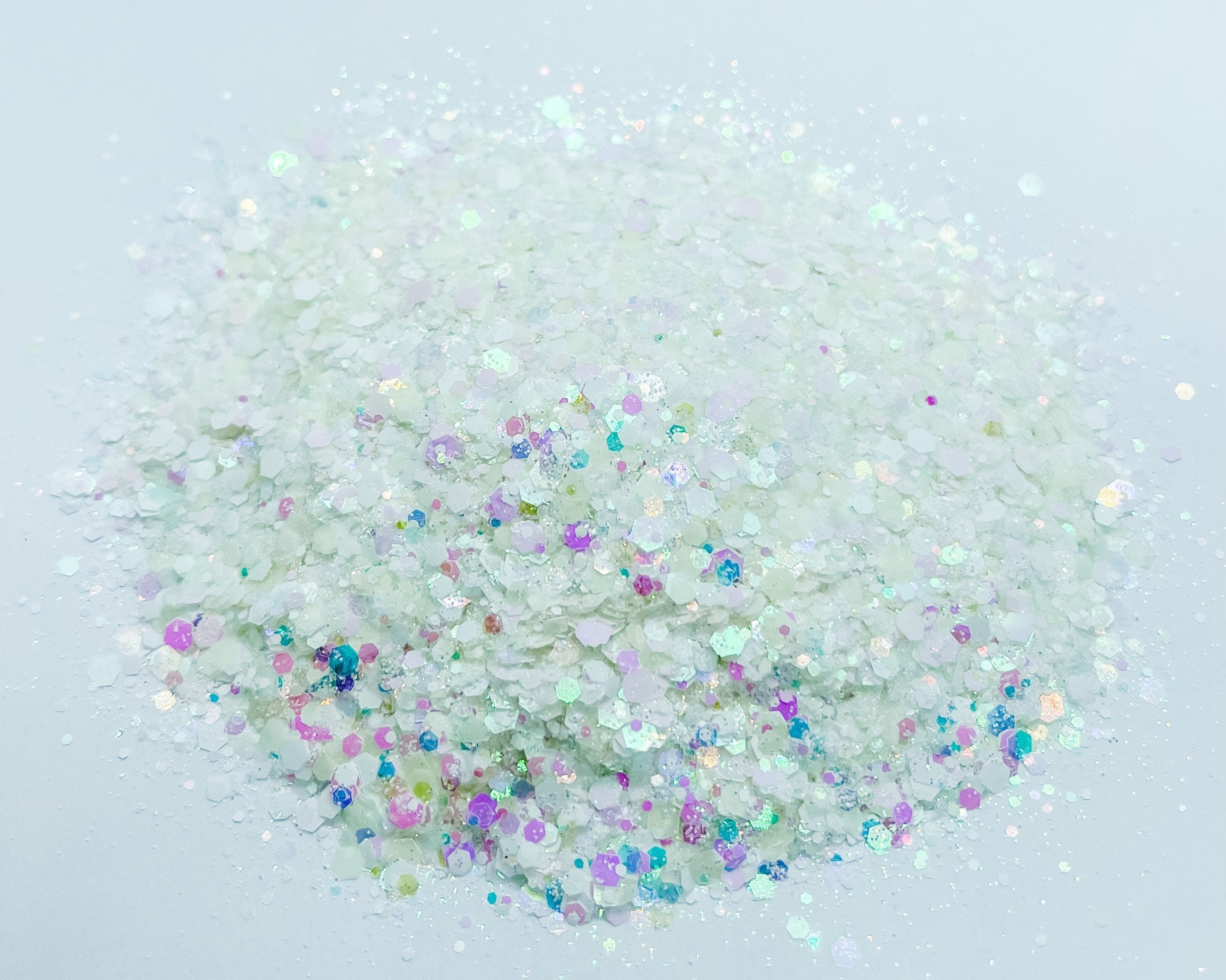 Crystal Clear Chunky Glitter Mix Iridescent Glitter for 